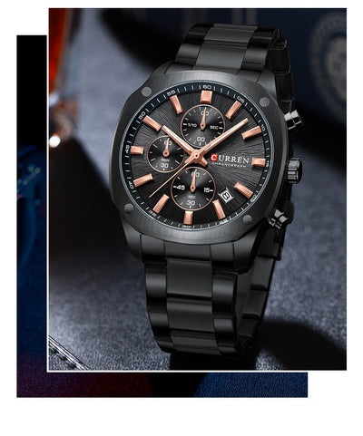 Reloj Empresarial Impermeable para Hombre con Seis Agujas y Calendario - Image 15