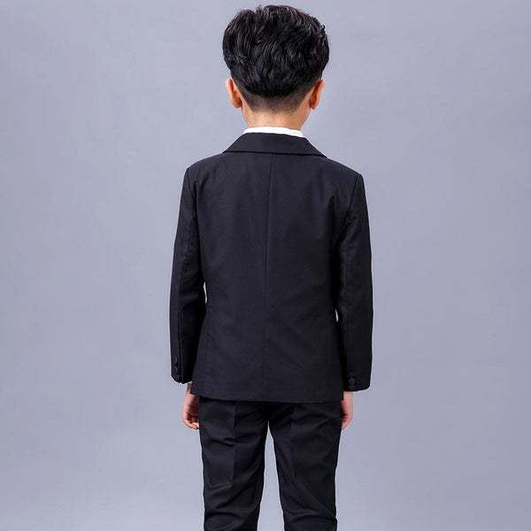 Traje Formal Elegante para Niños - Conjunto Negro Completo para Bodas y Eventos