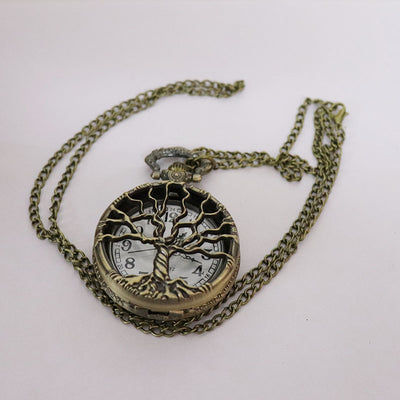 Reloj de Bolsillo para Mujer Estilo Árbol de la Suerte Calado Retro - Image 3