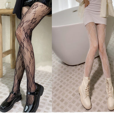 Medias de Encaje Blanco Japonesas con Moño - Image 14