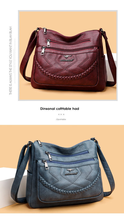 Bolso de Hombro de Cuero Suave para Mujer - Capacidad Extra Grande - Image 19