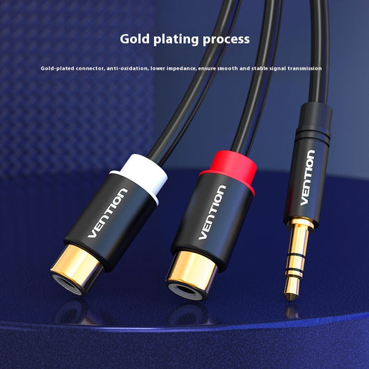 Cable de Audio 3.5mm con Conectores Giratorios Doble Lotus
