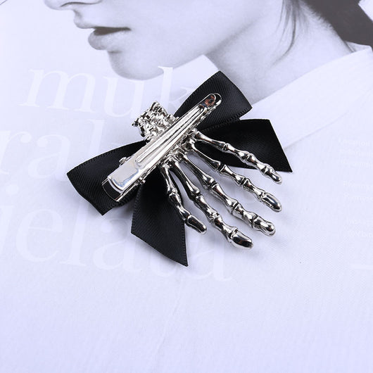 Horquilla Retro Calavera con Moño y Garra - Accesorio Gótico Vintage - Image 10