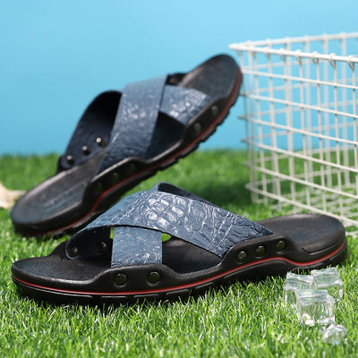 Sandalias de Playa para Hombre en Cuero Vacuno con Diseño Calado Transpirable - Image 18