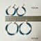 Indigo-dyed Plant-dyed Thread Circle Niche Earrings Ear clip 4.5cm