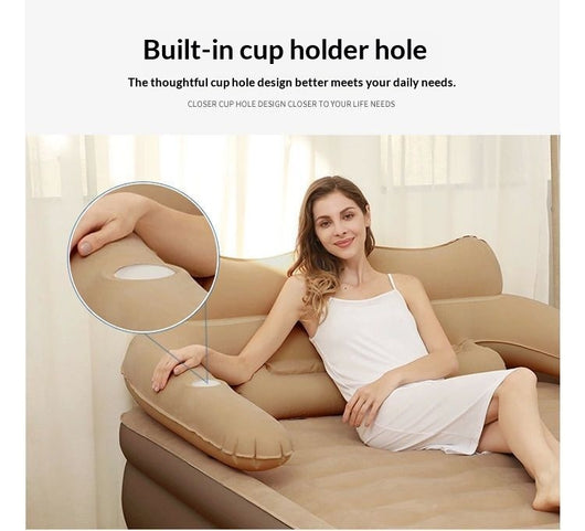 Cama Inflable Portátil con Respaldo Elevado y Acolchado Reforzado - Image 10