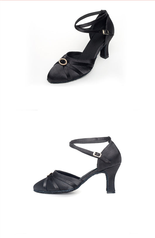 Zapatos de Baile con Tacón Brillante, Suela Suave y Transpirables - Image 3