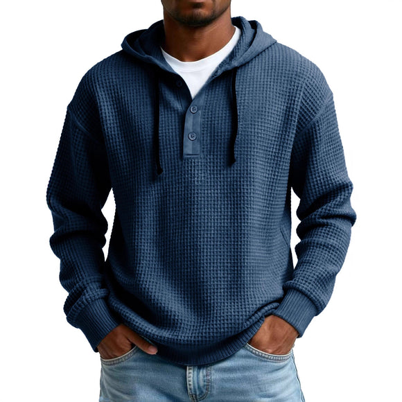 Suéter Hoodie Entallado con Cierre Medio para Hombre