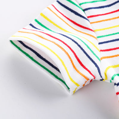Enterizo Corto de Algodón para Bebé - Diseño Triangular Verano - Image 5