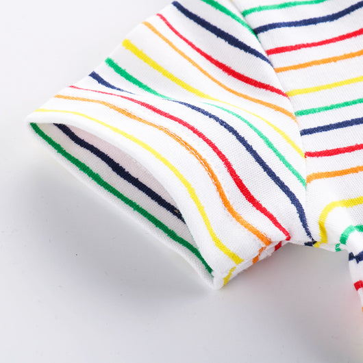 Enterizo Corto de Algodón para Bebé - Diseño Triangular Verano - Image 5