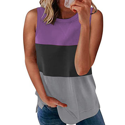 Blusa sin Mangas Estampado Colorblock para Mujer - Image 6