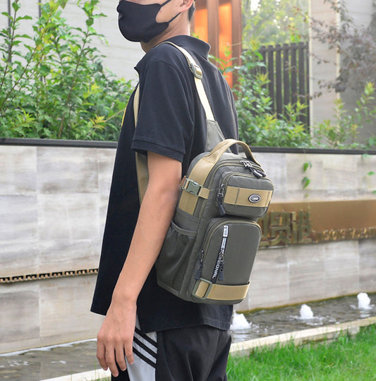 Bolsa Pectoral Multifuncional para Hombre - Nylon Ligero