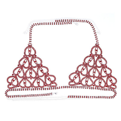 Bikini Sexy con Cadena de Cuerpo y Cristales en Forma de Corazón - Image 13