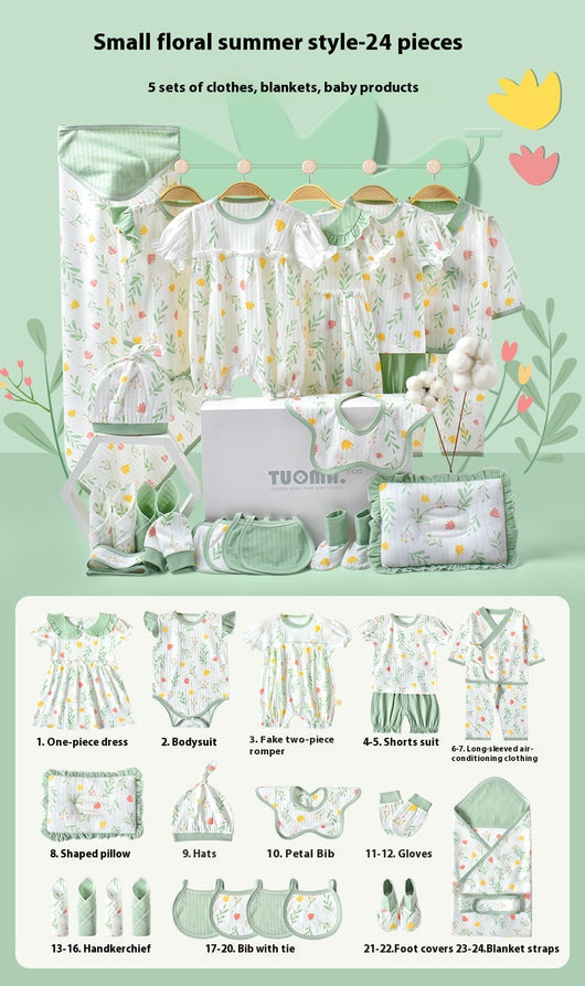 Conjunto de Ropa para Bebé Recién Nacido - Caja Regalo Verano Tela Ligera - Image 9