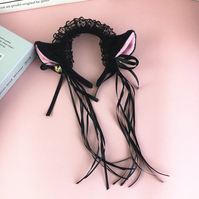 Diadema Orejas de Gato Peluche Kawaii con Campanitas Estilo Celebridad - Image 3