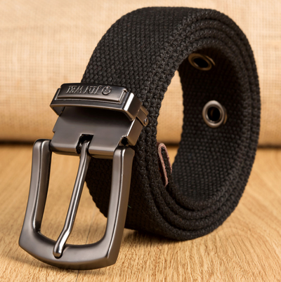 Cinturón de Lona Gruesa con Hebilla para Hombre - Resistente y Versátil - Image 4