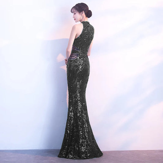 Vestido Largo Elegante Cola de Pez para Eventos y Cócteles - Image 2