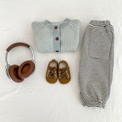 Cardigan Tejido Bicolor para Bebé con Cuello Redondo - Image 12