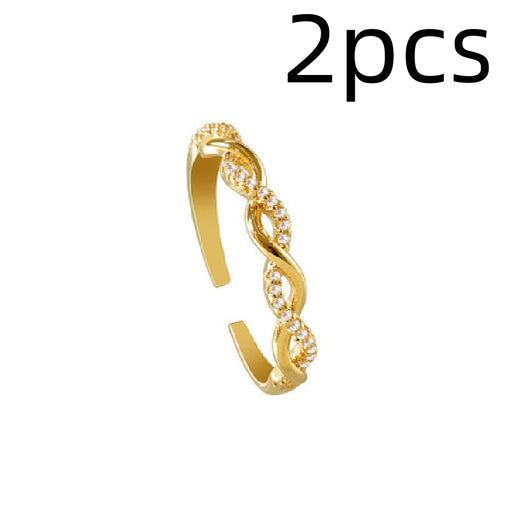 Anillo Abierto Trenzado Estilo Asiático - Image 6