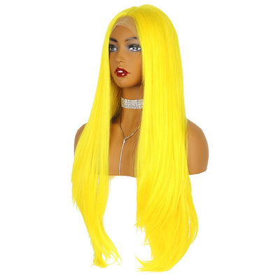 Turbante de Seda Amarillo Resistente al Calor para Mujer - Image 8