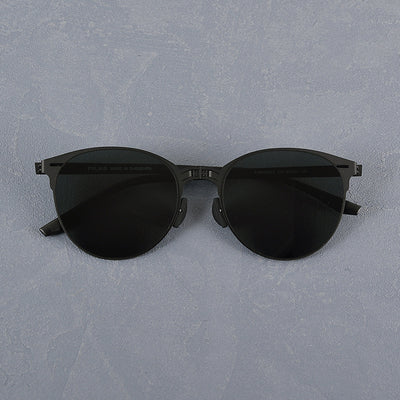 Gafas de Sol Vintage Plegables para Hombre en Acero Inoxidable - Image 8