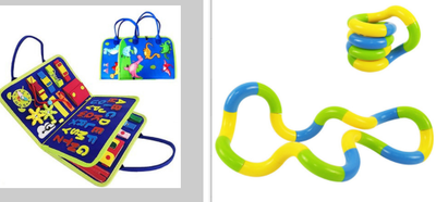 Tablero Educativo Sensorial con Actividades de Abotonado y Vestimenta para Bebés - Image 30