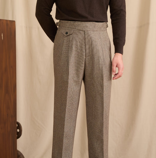 Pantalón Gurkha de Lana Casual Cintura Alta Corte Recto - Image 15