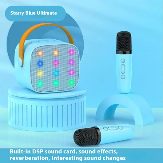 Parlante Bluetooth Mini con Luces LED y Micrófono Inalámbrico para Niños - Image 9