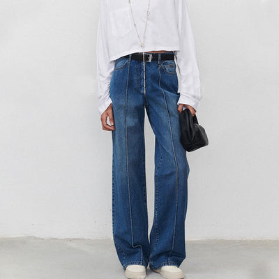 Jeans Mujer Corte Recto con Costuras Tridimensionales - Image 7