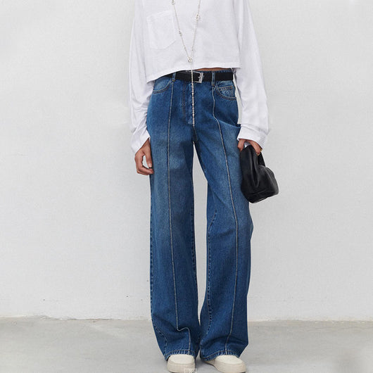 Jeans Mujer Corte Recto con Costuras Tridimensionales - Image 7
