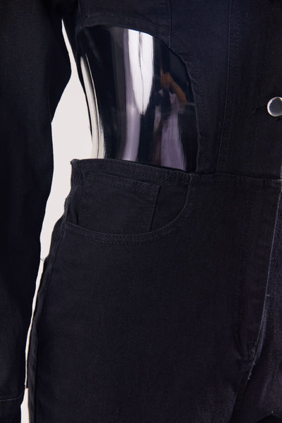 Jumpsuit Denim Casual con Diseño Hueco y Cintura Elástica - Image 12