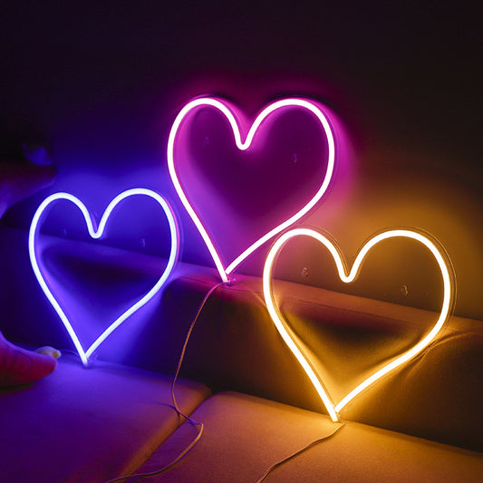 Luz Neon de Corazón con Acrílico Transparente - Decoración Ambiente LED - Image 2