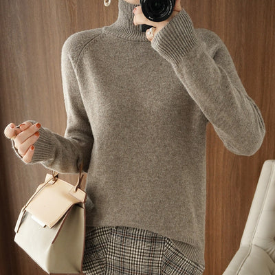 Suéter Cuello Alto Mujer - Pullover Liso y Versátil - Image 15