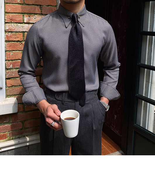 Camisa Formal Cuello Imperio Sin Planchado para Caballero - Image 10