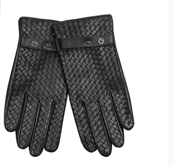 Guantes Tejidos de Cuero para Hombre - Otoño e Invierno - Image 7