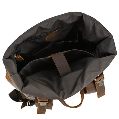 Mochila Retro Cuero Crazy Horse para Hombre - Bolso Escolar Vintage - Image 20