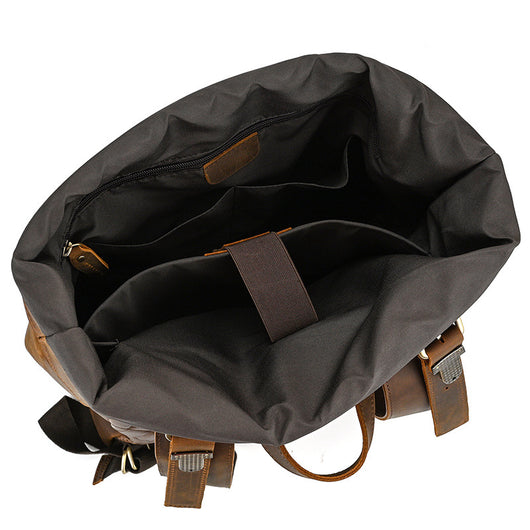 Mochila Retro Cuero Crazy Horse para Hombre - Bolso Escolar Vintage - Image 20