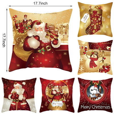 Funda de Almohada Navideña de Lino para Sofá - Image 43