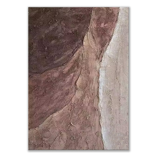 Cuadro Abstracto al Óleo Hecho a Mano con Textura Marrón para Decoración de Hogar - Image 4