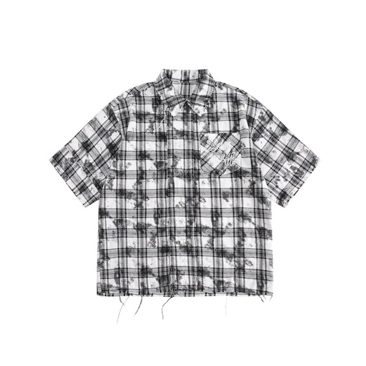 Camisa Cuadros Retro Oversize Manga Corta - Image 23