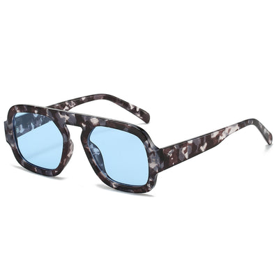 Men's and women's pilot sunglasses with a black plastic frame and vibrant orange-yellow lenses. - Image 10