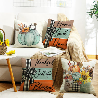 Fundas de Cojín Otoño Calabaza Home Sweet Home 18x18 - Decoración Acción de Gracias - Image 8