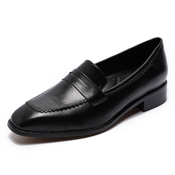 Zapatos Planos de Cuero Estilo Retro Inglés - Image 5