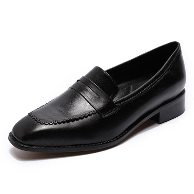 Zapatos Planos de Cuero Estilo Retro Inglés - Image 5