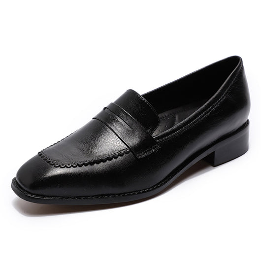 Zapatos Planos de Cuero Estilo Retro Inglés - Image 5