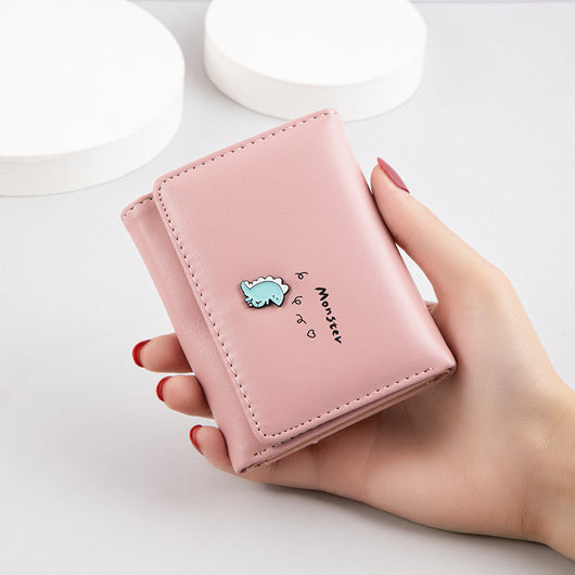 Billetera Corta Estilo Coreano para Mujer con Cierre y Monedero Adorable - Image 9