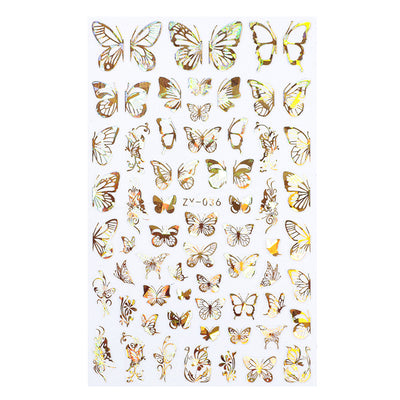 Calcomanías de Uñas Efecto Mariposa con Brillo Láser - Image 8