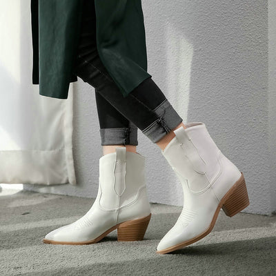 Tacones Gruesos Puntiagudos Estilo Británico - Image 8