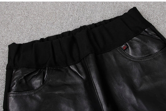 Pantalones de Cuero Stretch con Costuras Decorativas para Mujer - Image 8