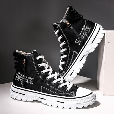 Zapatos de Lona Casual con Suela Gruesa Acolchada - Image 8